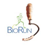 Biorun logo with running blade prothesis
