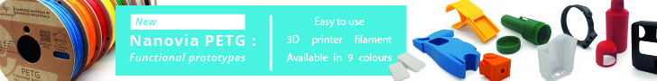 Nanovia PETG filament for 3D printing available in 9 colours