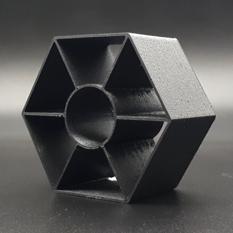 Hexagone de test d'impression 3D en Nanovia ABS CF