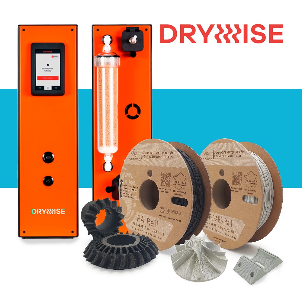 Drywise profiles available for Nanovia PA et PCABS Rail Nanovia