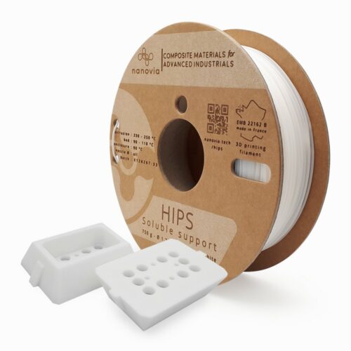 Nanovia HIPS filament soluble support material for 3D printing