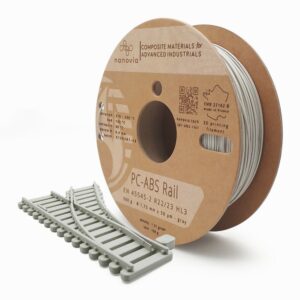 Nanovia PC-ABS Rail filament pour impression 3D certifié EN45545-2