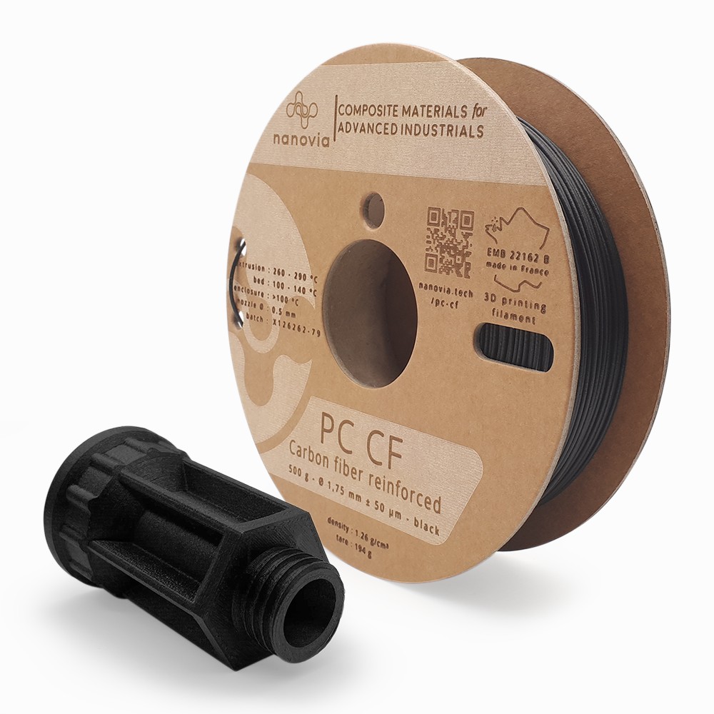 Filament en fibre de carbone pc-1 kg 1,75 pour imprimante 3d