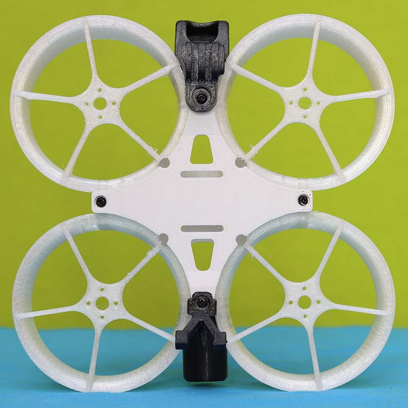 Rear base plate of the 3D printable Racewhoop racing drone 3D printed by firstquadcopter.com