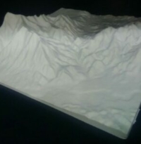 carte de relief imprimé en 3D avec le PETG blanc Nanovia