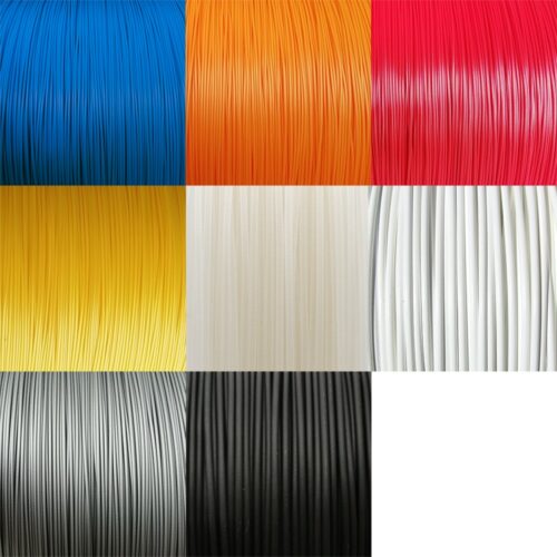 Nanovia PLA EF filament pour impression 3D couleurs, bleu, orange, rouge, jaune, natif, blanc, gris et noir