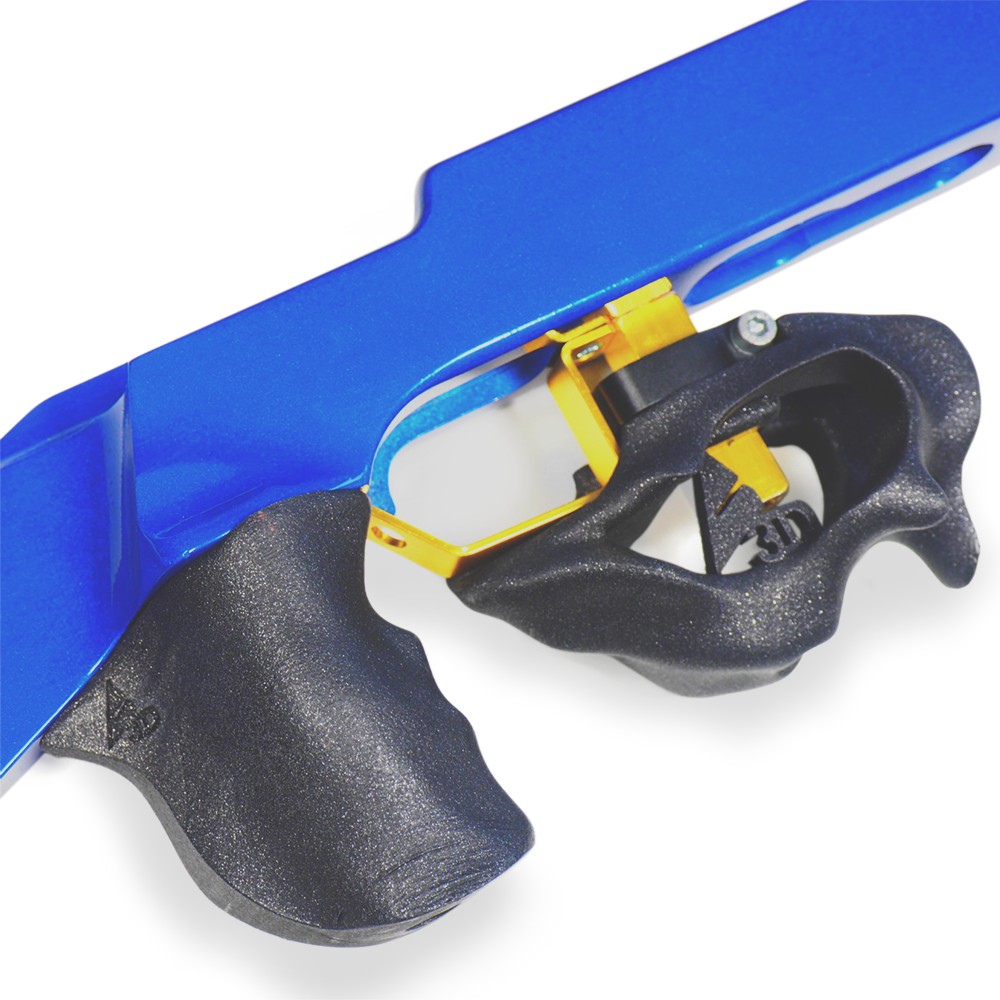 Cold resistant biathlon rifle grip by Athletics3D 3D printed using Nanovia PP CF
