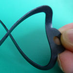 Twisted flexible gasket 3D printed using nanovia istroflex made by objet maker