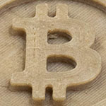 Bitcoin printed using Nanovia PLA Flax by Co.Ben